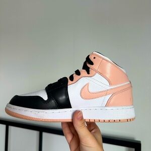 Jordan’s 1 size 4.5y. white black and peach